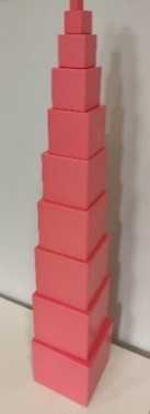 Różowa wieża - zabawka edukacyjna dla dzieci do wypożyczenia