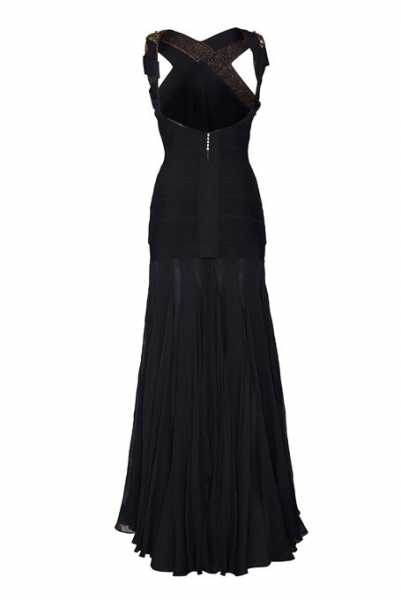 Herve Leger  Sukienka Blk Gown do wypożyczenia