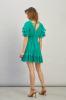 Sukienka SELF-PORTRAIT *Lace-trimmed Green Chiffon Mini Dress - zdjęcie 1