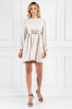 Sukienka BIBLIOTHÈQUE DES FEMMES Champagne Dress With Bow Tie Belt - zdjęcie 0