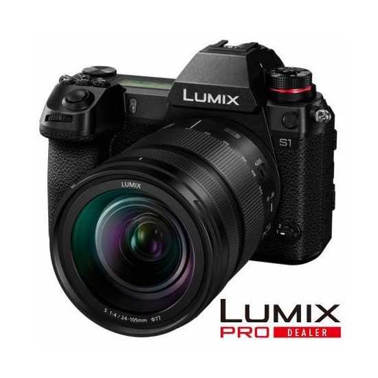 Aparat fotograficzny Panasonic Lumix DC-S1 z V-log + ob. 24-105 + adapter MC-21 na Canon EFEF-S do wypożyczenia
